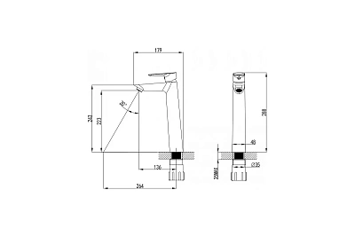 Смес. д/умывальника Cloud высокий, CLOSB01i01