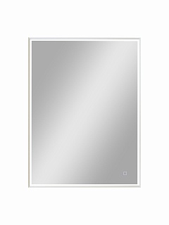 Зеркало 70 "Stage White Led" c LED подсветкой и бесконтактным сенсором белая рама 700х1000 реверсивная установка Континент