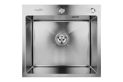 Мойка нерж врезная TOKITO 60х50 (3,0х1.2 220) с отверстием (сифон+корзина+дозатор) TOK-OKA-6050-ST