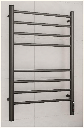 Полотенцесушитель "Аврора" 500х800 П8 КС электро графит TERMINUS