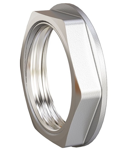 Контргайка 1/2" латунь никель LD (300)