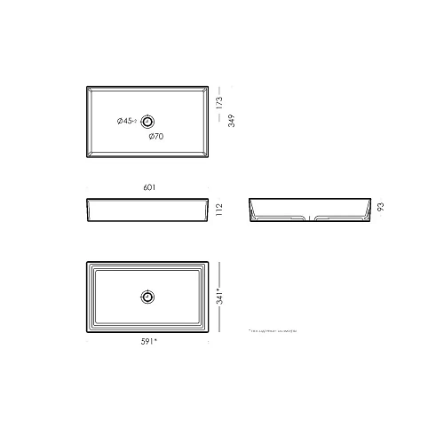Умывальник накладной "Novel Slim-60" бел. (Самара) 