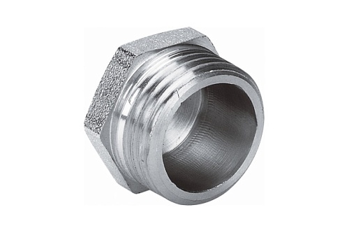 Заглушка 1/2" в трубу, штуцер, латунь никель LD (240)
