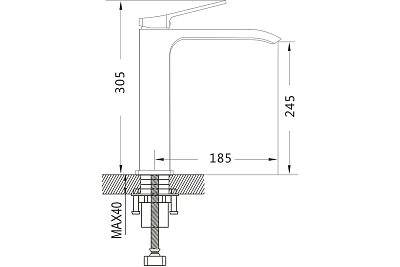 Смеситель д/раковины SHEVANIK хром высокий S4111
