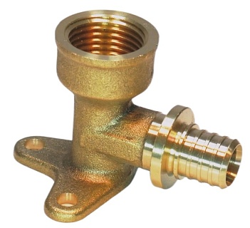 Угольник с креплением латунный 20х1/2'' вн. резьба  (HFWQE00058) Hipex