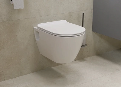 Унитаз подвесной  "ART" безободковый, сиденье мультилифт(Самара) 