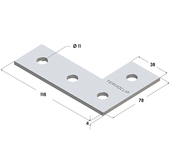 Пластина соединительная L-образная TCP 38-41 4F4 (96/24шт/кор) (09259001)