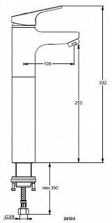 B8595AA Slimline II смеситель для раковины Vessel (высокий)