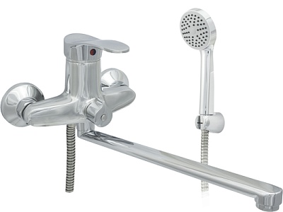 Смеситель д/ванны одноручк ЦС-СМ 300-4 ф35 М40 L300 плоский излив (СТ300011)