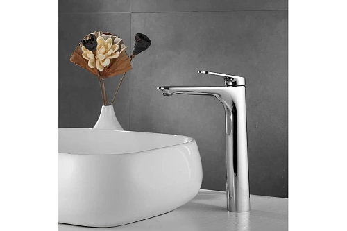 Смеситель д/раковины SHEVANIK высокий хром S8511