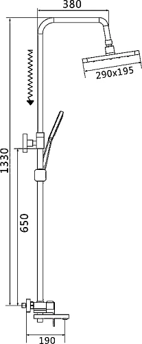 Душ. система SHEVANIK хром S9636