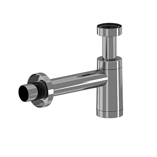 Сифон 1 1/4*40 бутылочный металлизированный с переходной трубкой d40мм BRB1004M (9)