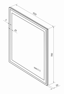������� 60 "Clamm Led" c LED ���������� (������ �� �������) + �������� 600�700 (���4790) ���������