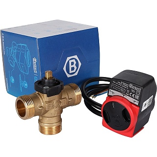 Клапан зональный 3-ходовой, сервопривод 230V, с кабелем 1м,, НР 1 (SVM-0170-300125) STOUT