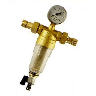 Фильтр с манометром 1" для холодной воды стекло (JC156)  VIEIR (8шт) 
