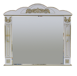 Барокко-120 Зеркало белая патина