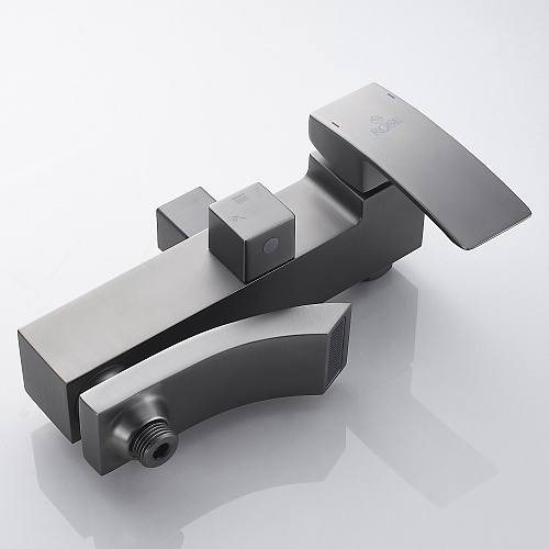 Душ. система ROSE с изливом оружейная сталь R1556T