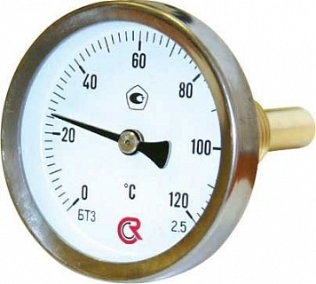 Термометр бим.,  0...200' C, шток 46х6мм (БТ-31.211, 63мм, кл.точ.2,5) (РОСМА) (2416)