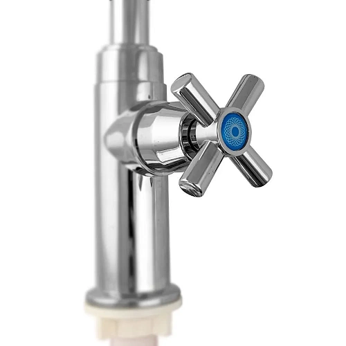 BRIMIX - Кран моно, высокий излив ,металлокерамика , хромированный, АБС пластик (603)