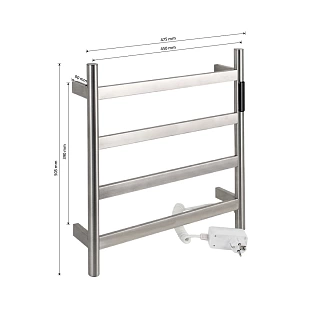 Полотенцесушитель "Kraftte" 475х505 П4 САТИН электро САНАКС 44043