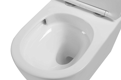 Унитаз подвесной безободковый Vincea "Глобо (Globo)" TORNADO белый сиденье slim м/л  VT1-14ST