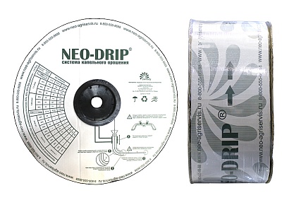 Лента капельного полива "Neo-Drip"  диам 16мм, 8 mil, шаг 20, 1,6л/ч   (бухта 500 м )
