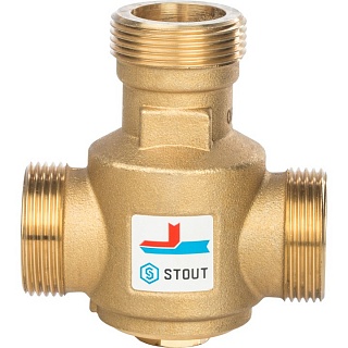 Термостатический смесительный клапан G 1" 1/4 НР 55°С (SVM-0030-325504) STOUT