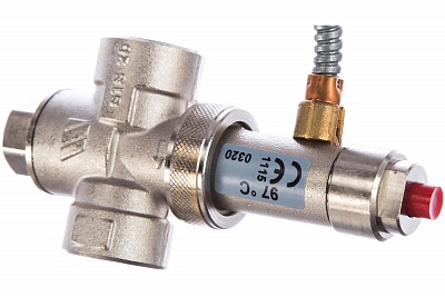 Термоклапан для твердотопливных котлов 1/2", капиляр 1300 мм (SVS-0007-000015) STOUT/ WATTS