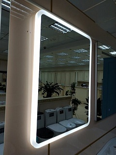 Зеркало Неон 3 с LED подсветкой (сенсор на зеркале) 800х800 MISTY
