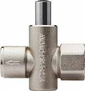 Клапан запорный кнопочный VE2-2-G1/2 для установки манометра (давление до 5 бар) (13155)