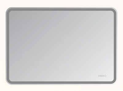 Зеркало Стайл D13 с LED подсветкой (сенсор на зеркале) + часы 1000х700 MISTY
