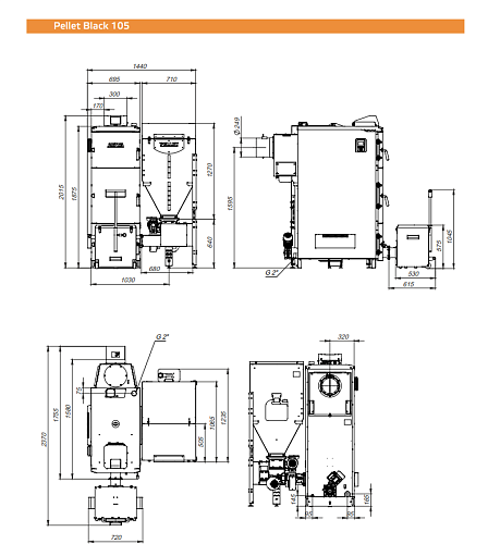 Котел пеллетный ZOTA Pellet Black 105кВт ВЫГОДА!