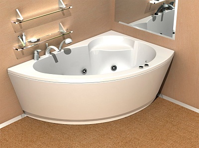 Ванна акриловая Кайли,150х100 правая + каркас + фр.экр.  TRITON