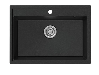 Мойка гранит FOSTO NOVA 70-50 (черный) без сифона 