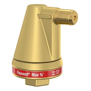 Воздухоотводчик попл. Flexvent MAX 3/4" НР PN25, T=120°C без отсечного клапана (28550) Flamco