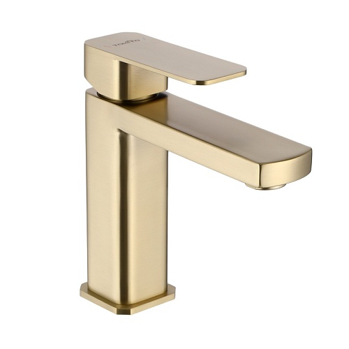 Смеситель д/умывальника "AOMORI" (AOM-1011BG) нерж, браш.золотоTOKITO