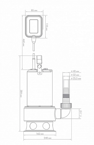 Насос "Фекальник" 260/10 Н (5306)